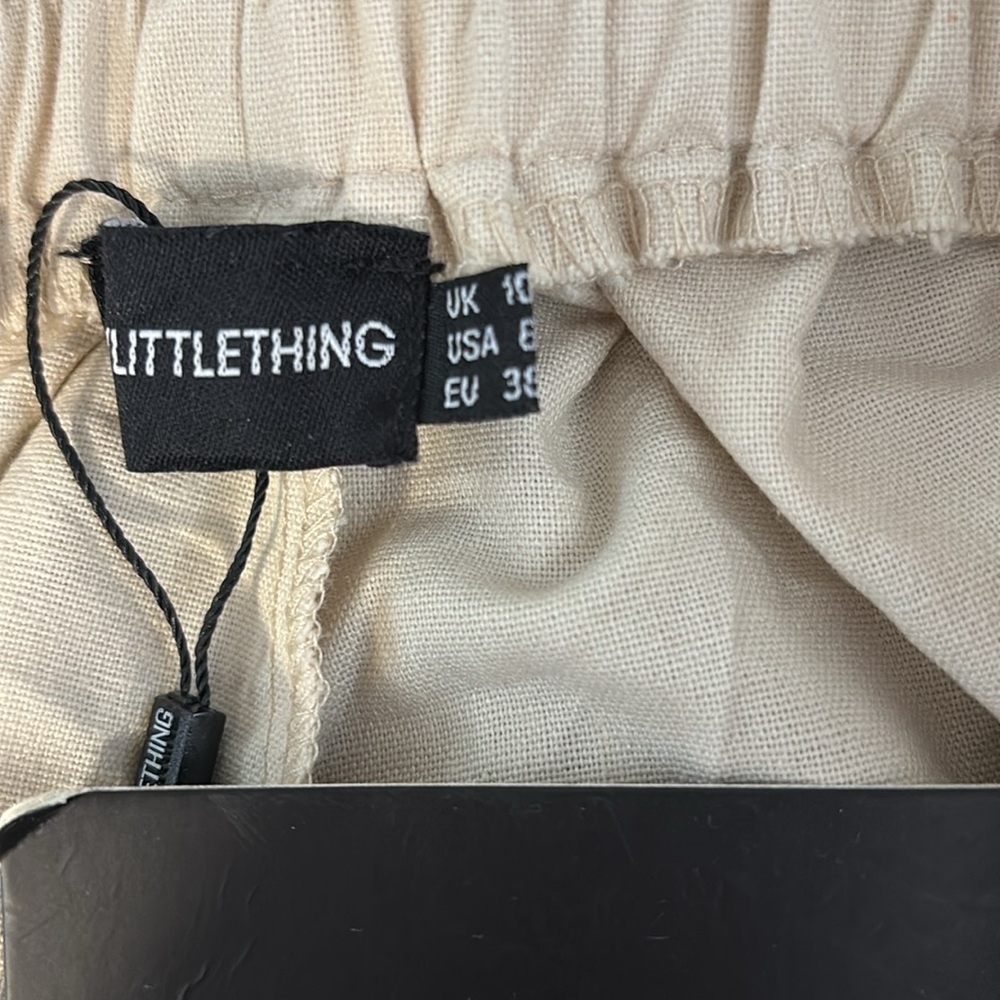 PrettyLittleThing linen blend wide leg pant. - Picture 7 of 8